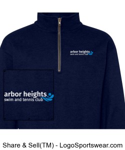 Navy Arbor Heights Splash Qtr Zip Sweatshirt Design Zoom